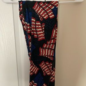 Lularoe American Flag leggings